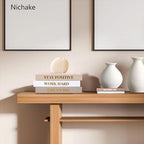 Set of 3 Linen Covered Decorative Books for Home Office Decor - Image 4