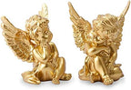 OwMell Set of 2 Cherub Angels Resin Statue Figurine, Indoor Home Decoration by OwMell