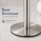 Brushed Nickel Hand Towel Holder Stand,13 Inch Tall Free-Standing Towel Rack, SUS304 Stainless Steel Towel Bar Rack Stand, Tower Bar for Bathroom Kitchen Vanity Countertop… - Image 4