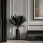 Faux Pampas Grass Decor, 9 PCS 37''/3.1FT Tall Fluffy Black Gray Fake Pompas Floral, Large Artificial Pompous Grass Branches for Floor Vase Fillers, Boho Farmhouse Room Wedding Decor - Image 7