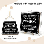 I Still Remember the Days I Prayed Wooden Sign, Christian Sign Home Decor Wooden Plaque for Rustic Home Farmhouse Office Living Room Desk Shelf Decor (black, 5.9x5.9inches) - Image 2
