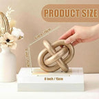 Yalikop 3 Link Wood Knot Decor Rustic Table Shelf Accents, Champagne - Image 2