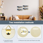 Lnond 4 Pieces Blue and Brown Abstract Living Room Wall Decor, Motivational Home Family Rustic Wall Art Decor for Bedroom Living Room, Rustic Wooden Farmhouse Home Decor, 12 x 4 Inch - Image 3