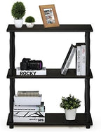 Furinno Turn-N-Tube 3-Tier Compact Multipurpose Shelf Display Rack with Classic Tube, Espresso/Black - Image 4
