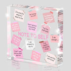 Female Desk Decor, 4x4 Inch Pink Acrylic, Motivational Quotes, Inspirational Desk Decor, Girls Dorm Must-Have, Positive Affirmation Gift for Women by MUZRUYOU