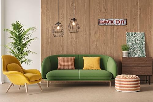 Vintage Tin Dramatic Exit Sign Retro Metal Sign for Outdoor Decoration - Outdoor Funny Wall Art Plaque 4x16 Inch - Image 4