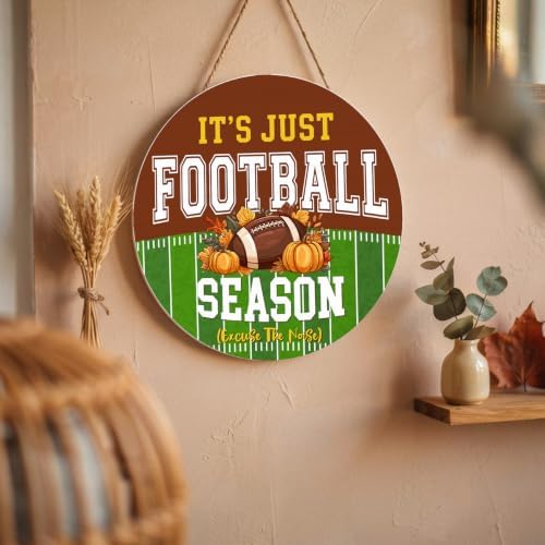 Fall Football Season Decorations for Home, Fall Welcome Door Wooden Sign - Image 6