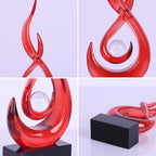 Modern Abstract Art Table Decoration,Resin Flame Statue Modern Centerpiece Ornaments for Living Room Great Gift Idea Home Decor,Collectibles (Red) - Image 5