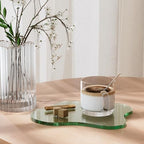 Acrylic Coaster Decorative Plates,Green Bar Drink Coaster, Clear Cloud Shape Coffee Cup Coaster, Perfect for Tabletop Protection and Accessories Display.(Green - Image 5
