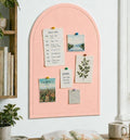 Large Arched Felt Bulletin Board, Sized 36" x 24" for Office & Wall Decor – 6 Customizable Adhesive Tiles with Pins are Perfect to Display Your Photos (Pink-B) by Unknown