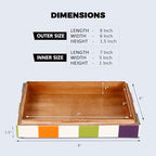 Handicrafts Home Decorative Box 8x6 – Photo Storage Box, Jewelry Organizer, Modern Decorative Storage Box with Lid, Bohemian Table Décor, Vintage Keepsake Box for Shelf or Coffee Table Décor - Image 2