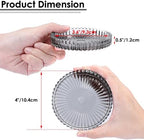Modern Clear Coaster Set of 5- Glass Coasters for Drinks, Clear Black - Image 3