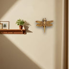 KISWIAR Gold Dragonfly Wall Sculpture, 3D Resin Dragonfly Wall Decor, Vintage Insect Wall Hanging Decoration for Living Room Bedroom Farmhouse (Golden) - Image 6
