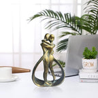 Resin Couple Modern Sculptures Home Decor Romantic Gift for Weddings Valentine's Day and Anniversaries Decoration Figurine for Girlfriend, Bridal Shower, Engagement (Bronze) by shinesorc