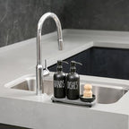 MOMEEMO Soap Dispenser Set Comes with Stainless Steel Pumps, Black & Black - Image 5