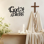 God Bless Metal Wall Sign for Home Decor, Christian Wall Art, 14.5x9 inch - Image 2