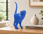 7 Inch Blue Proud Cat Statue - Image 2