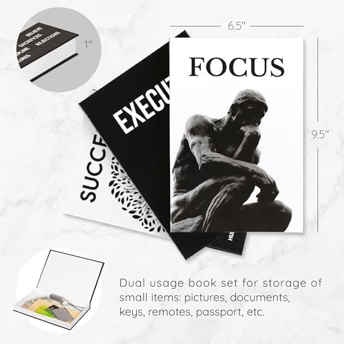 Motivational Decorative Books Set of 3 - Faux Books for Home Office Decor - Image 2