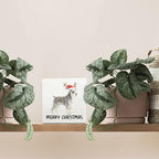 Schnauzer Merry Christmas Wooden Box Sign Desk Decor, Schnauzer Gifts, Christmas Dog Wood Block Sign for Home Bedroom Office Desk Table Shelf Wall Decorations, 5x5 Inch - Image 3