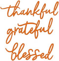 3 Pieces Thankful Grateful Blessed Letter Sign Metal Wall Decor by ESTART