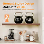 BAYKA Walnut-Like Floating Shelves 22.5in, 2 Pack, Wall Mounted Wall Decor - Image 4