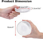 Modern Clear Coaster Set of 5- Glass Coasters for Drinks, Crystal Clear - Image 3