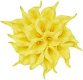 ONLY ART Artificial Pure Yellow Calla Lily 20pcs – 13.5" PU Faux Flowers with Flexible Stems, Soft Texture, for New Year and Valentine's Day Home, Wedding & DIY Decor by ONLYART