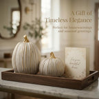 Fall Pumpkin Decor, White & Gold Resin Pumpkins Decorative Pumpkin - Image 5