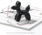 Notakia Cute Ceramics Black Balloon Dog Statue Crafts Living Room Desktop Decorations,Handmade Modern Small Ceramic Animal Statue Ornament Home Decor Accents - Image 2