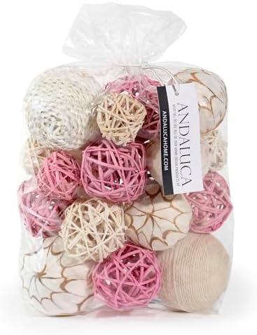 ANDALUCA Decorative Balls Orbs Bag (Pink) by ANDALUCA