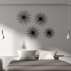 Shimeyao 4 Pcs Black Starburst Wall Decor Metal 3D Spike Wall Art Set - Image 6