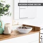 L'ARL GMVOI Large Decorative Bowl,Modern Fruit Bowl for Kitchen Counter,Handicraft Decorative Bowls for Home Decor,Stylish Key Bowl for Entry Table,Artificial White Marble - Image 7