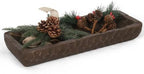 Oakrain Decorative Bowl Rustic 16" Hand-Carved Wooden Dough Bowl, Brown by Oakrain