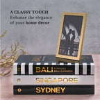 Decorative Books for Home Decor - Black and Gold Foiled Decor Books for Coffee Table - Decorative Hardcover Display Faux Books for Bookshelf – Fashion Designer Books Decor Set of 3 - Image 3