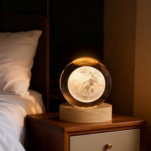 3D Moon Crystal Ball 2.4in Universe Gifts for Space Enthusiasts - Image 3