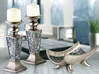 Creative Scents Schonwerk Silver Centerpiece Bowl - Coffee Table Decor - Centerpiece Table Decorations for Dining Room Living Room or Entry Table - Decorative Bowl - Best Wedding/Birthday Gift - Image 2