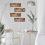 4 Pieces Home Wall Signs, THIS IS US/TOGETHER/BLESS THIS HOME/FAMILY Wall Decor For Living Room Bedroom, Rustic Wooden Farmhouse Wall Art , 4.7 x 13.8 Inch(Brown) - Image 6