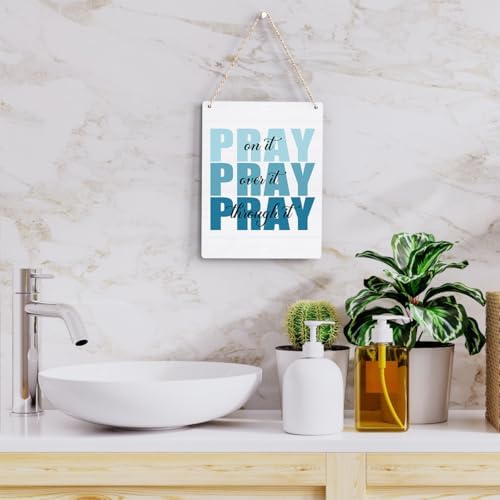 Pink Bible Verses Wall Decor, Christian Inspirational Wooden Sign Art for Home, Porch, Bedroom, Living Room, Office - Women's Room Decor - Image 5
