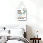Inspirational Decor I am a Child of God Scripture Wooden Hanging Sign Christian Gift for Baby Kids Girl Boy Nursery Teen Room Bible Verse Wall Art Decoration 8 x 10 Inches - Image 3