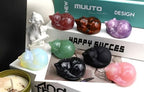 QINJIEJIE Black Obsidian Cat Decor Crystals and Healing Stones Figurine - Image 6