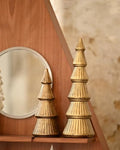 WONDROUS' DECO Christmas Tree Figurine Gold, Tree Figurines for Tabletop by WONDROUSDECO