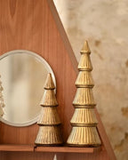 WONDROUS' DECO Christmas Tree Figurine Gold, Tree Figurines for Tabletop by WONDROUSDECO