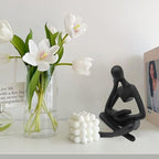 Reading Women Statue, Thinker Sculptures, Abstract Art Ornament, Modern Aesthetic Figurine Decoration, Suitable for Home Living Room Bedroom Office Shelf Table Desk Bookshelf Decor - Image 3