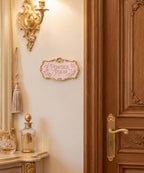 Putuo Decor 3D Powder Room Resin Wall Decor Plaque, Pink Wall Decor - Image 4