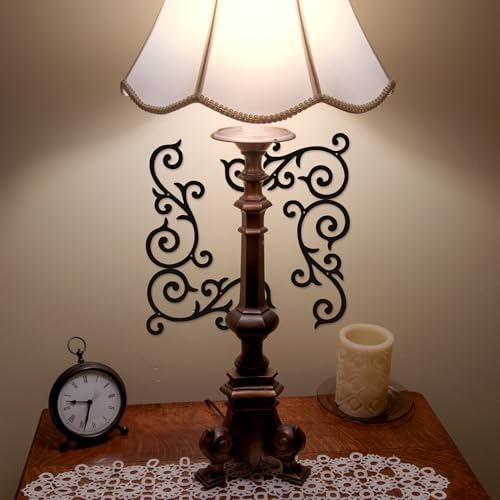 Rajukit 4-Piece Metal Scroll Wall Decor, Rustic Medallion - Image 7