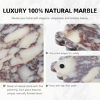 Luxury Natural Scalloped Marble Tray, Elegant Catchall Organizer Home Decor - Image 4