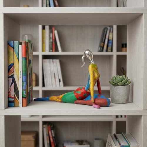 Octdays Art Female Sculpture Figurine, Colorful Yoga Statue for Home Decor - Image 7