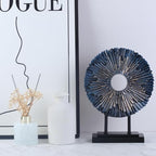 Minimalist Round Statue Above Cabinet Decor Kitchen, Modern Decorative Sculpture Home Decorations for Living Room Coffee Table, Office Decor Items, Center Pieces Decoration (Blue) - Image 3