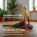 Octdays Art Female Sculpture Figurine, Colorful Yoga Statue for Home Decor - Image 3