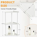 Jesginboo 3 Tier Bathroom Counter Organizer, Vanity Organizer Corner Shelf - Image 2